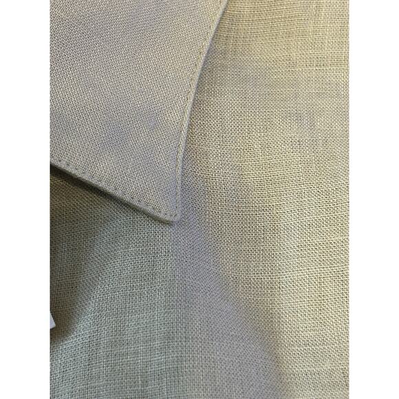 Joseph Abboud Linen Button Up Shirt Mens XL Green Short Sleeve Summer - Picture 6 of 9